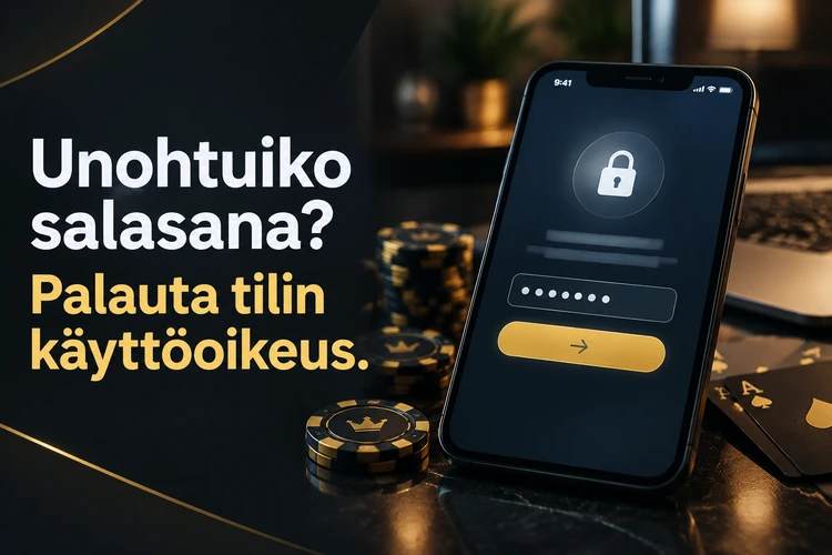 Unohtuiko salasana? Palauta tilin käyttöoikeus